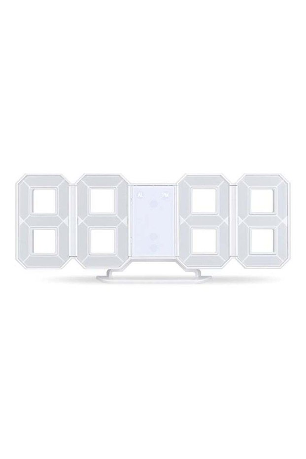 LED Digital Numbers Wall Clock Blue