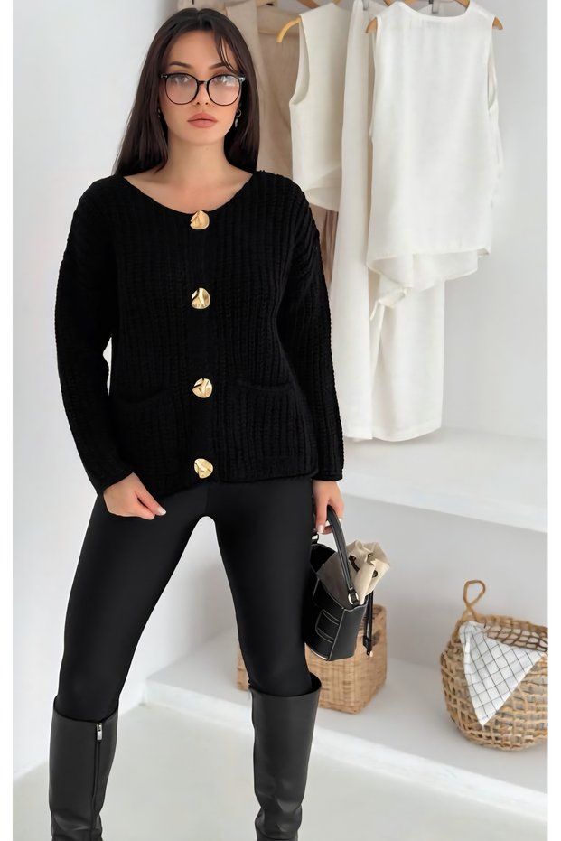 Pocket Detailed Knitwear Thessaloniki Knitted Cardigan