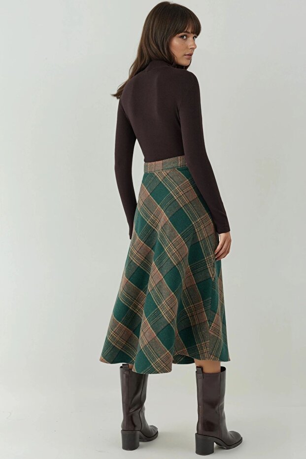 A-Form Kalın Midi Etek - 4