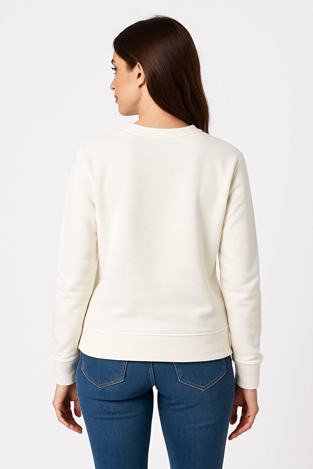 Kadın Basic Crewneck Sweatshirt - 2