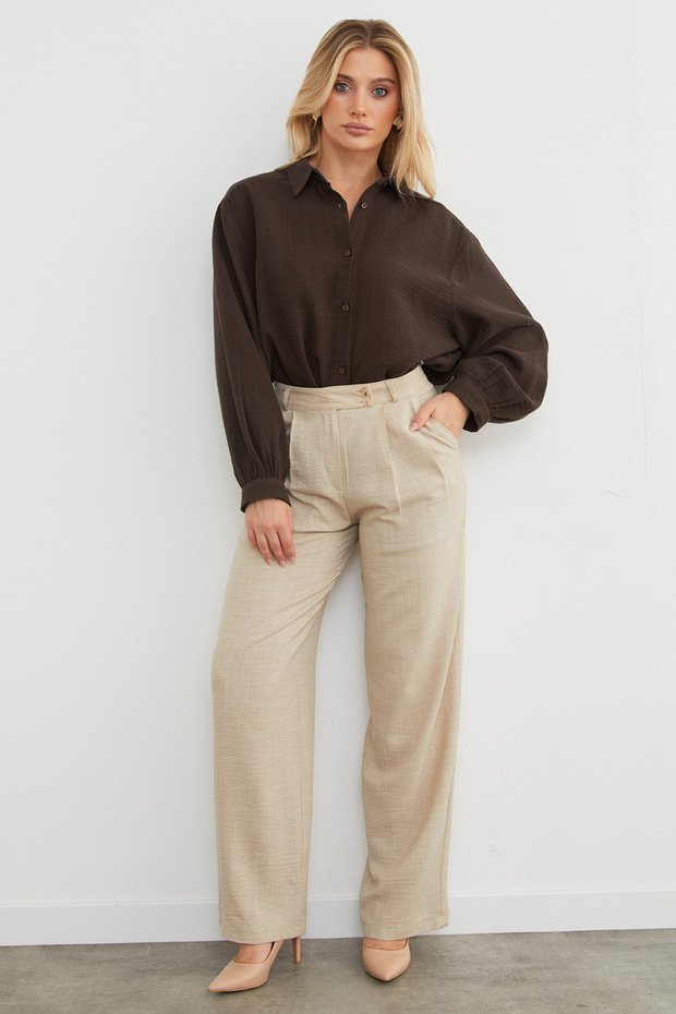 Basic Oversize Gömlek - 4