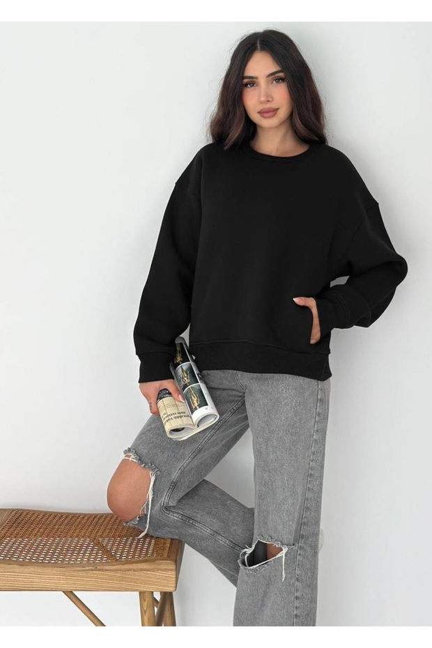 سويت شيرت أساسي كبير الحجم - 2