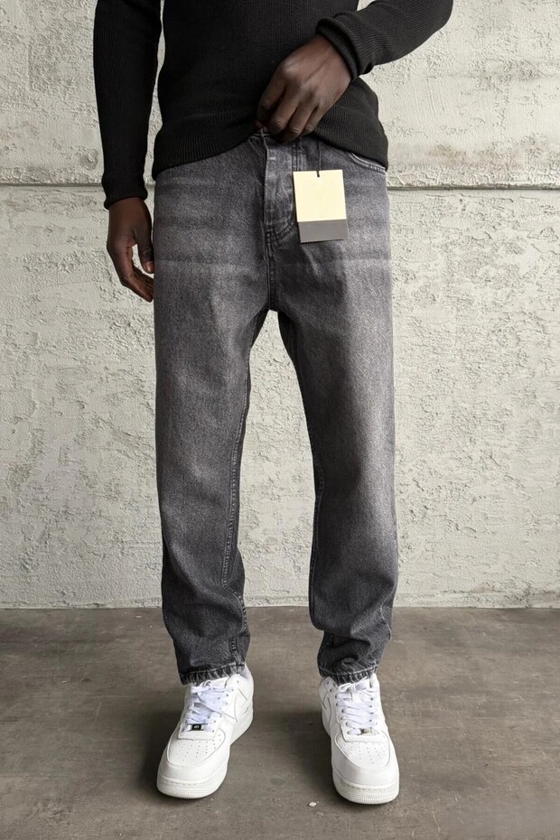 Men's Boyfriend Fit Smoked Denim Jean Trousers Mz246
