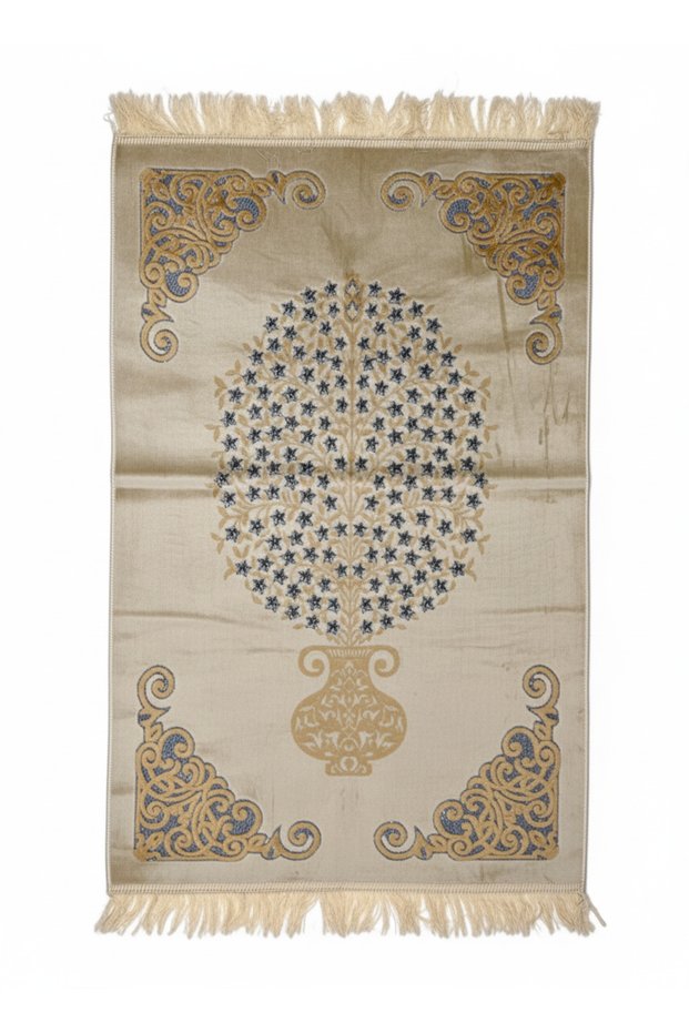 Velvet Glitter Woven Prayer Rug – Dowry, Gift, Present, Stylish and Elegant Design