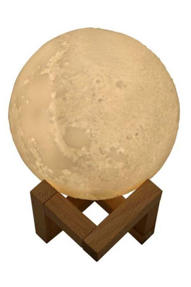Electric 3D Moon Lamp Air Humidifier Brown