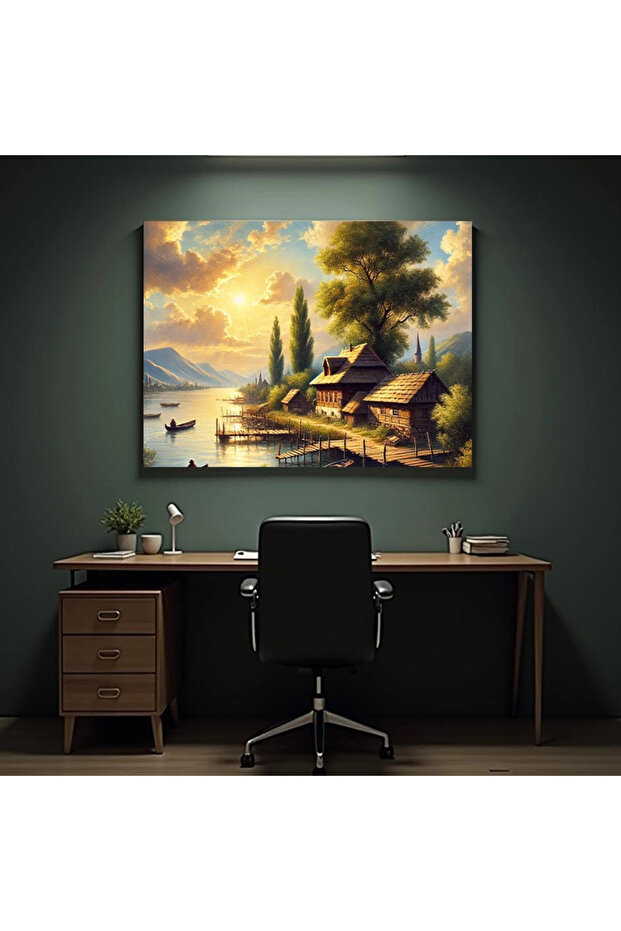 Tablou - Case pe râu - 2