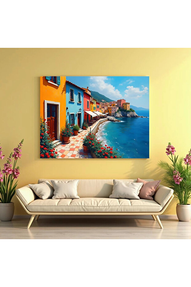 Tablou - Case lângă mare - 2