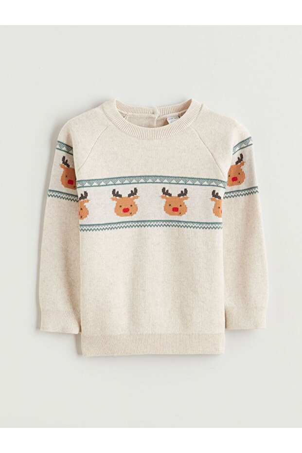Lcw Baby Crew Neck Baby Boy Sweater