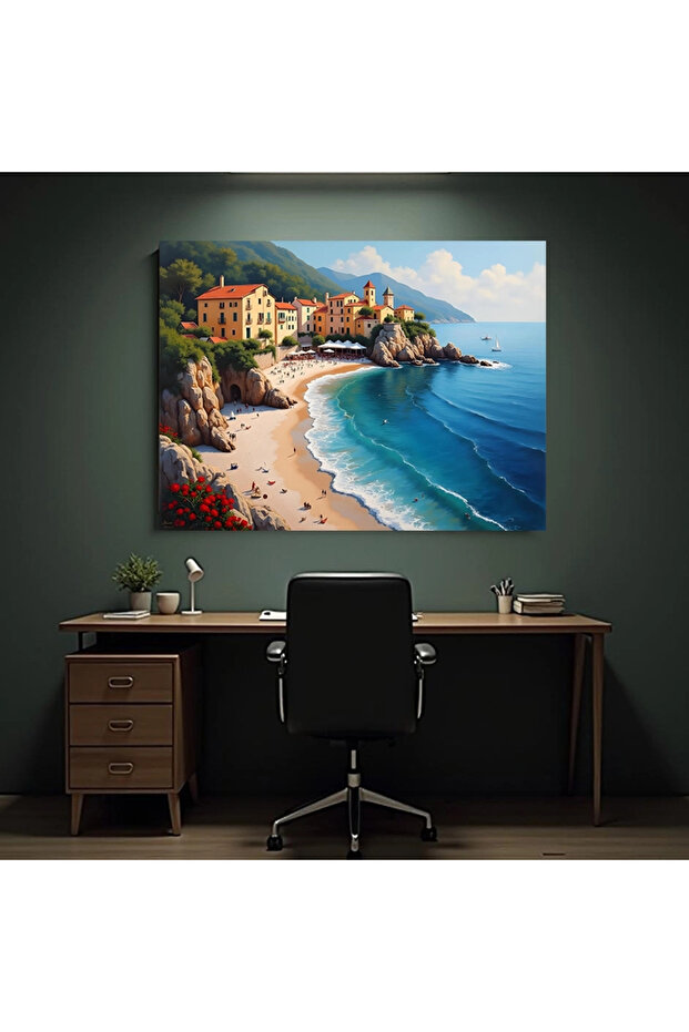 Tablou - Plaja sub stânci - 2