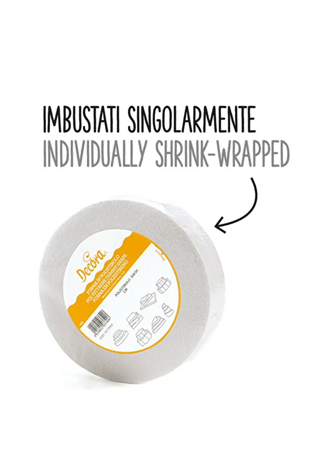 Round polystyrene cake model, Ø20x5cm - 2