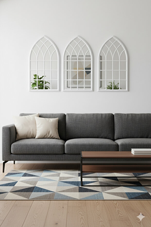 Elegant mirror set with a luxurious frame, adding a touch of sophistication to any space. 92 x 51 cm - 3