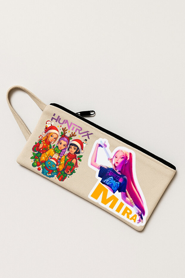 Kpop Demon Hunters Hunterix Mira Merry Christmas Concept Design Zipper Pencil Case, Bag