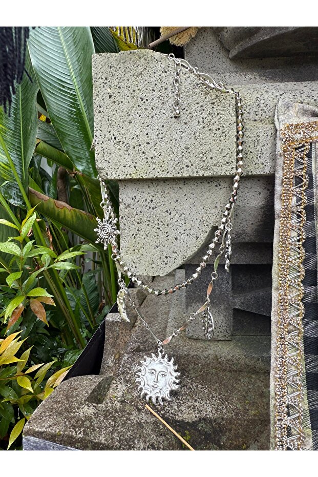 Silver Güneşli Kolye - 4