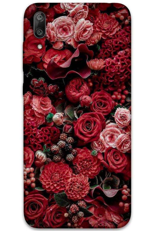 Huawei Y7 Prime 2019 Case Hd Pattern Printed Back Cover - Roses