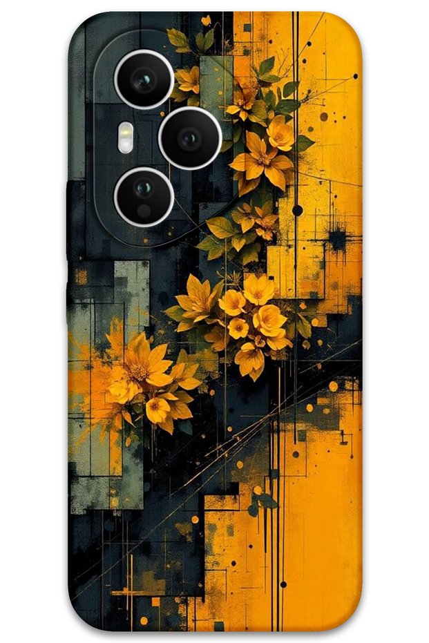 Huawei Honor 400 Pro Case Hd Pattern Printed Back Cover - Yellow Flowers