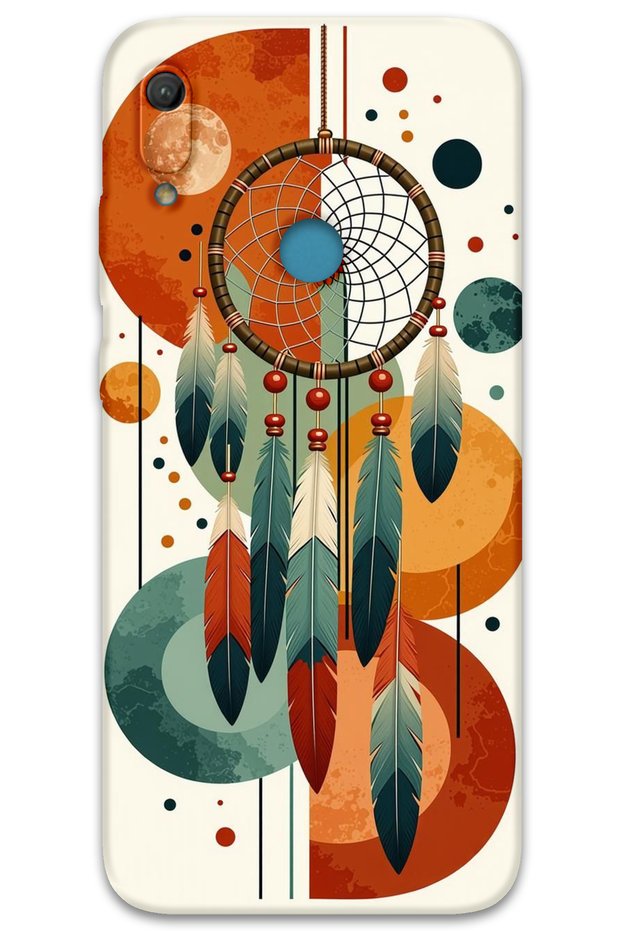 Huawei Y6S Case Hd Pattern Printed Back Cover - Mandala