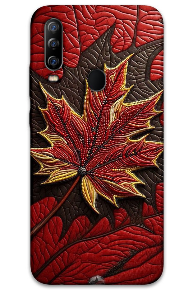 General Mobile Gm 20 Pro Case Hd Pattern Printed Back Cover - Red Leaf