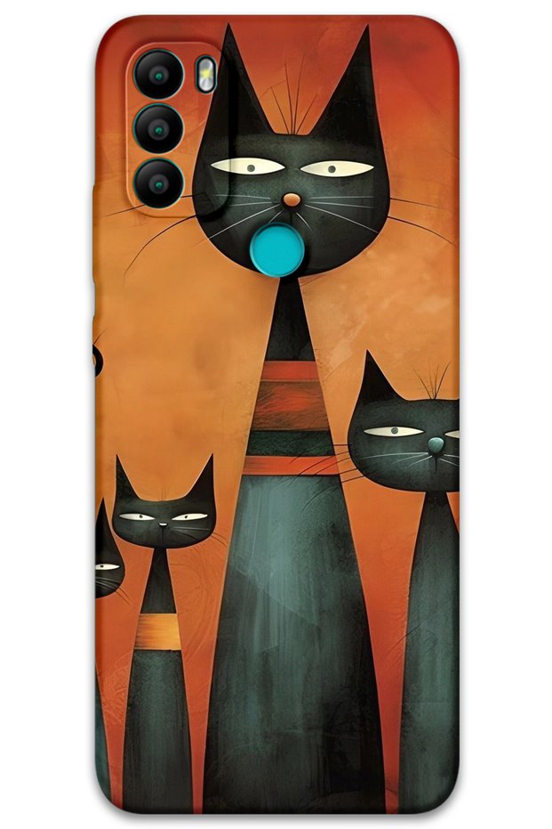 General Mobile Gm 21 Plus Case Hd Pattern Printed Back Cover - Art Cat
