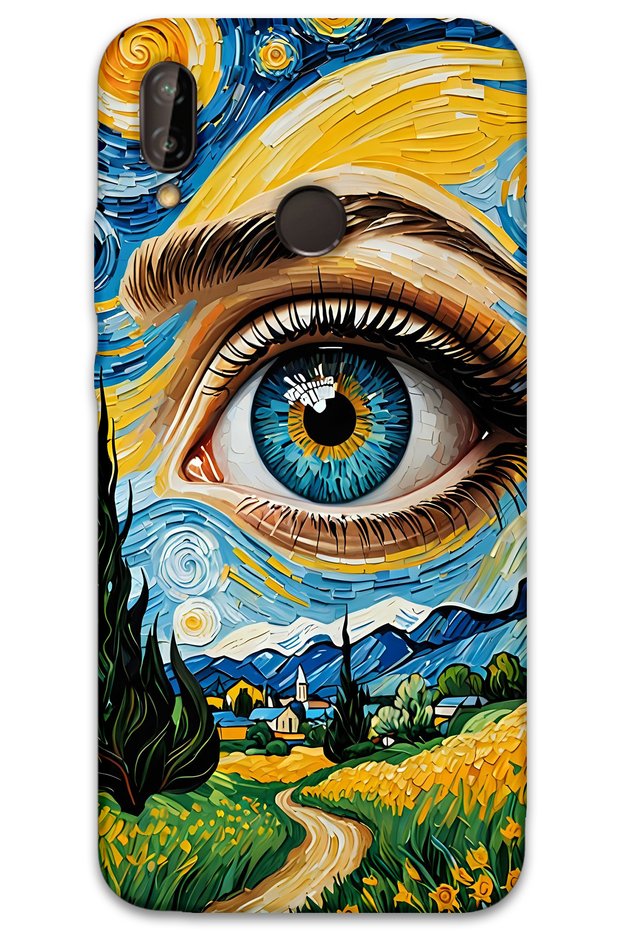 Huawei P20 Lite Case Hd Pattern Printed Back Cover - Art Eye