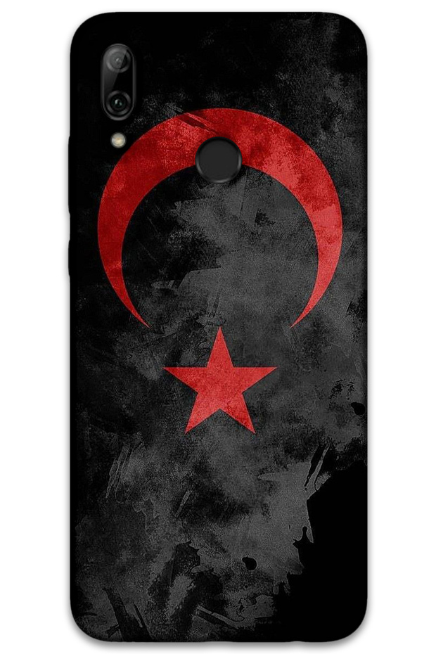 Huawei P Smart 2019 Case Hd Pattern Printed Back Cover - Black Flag