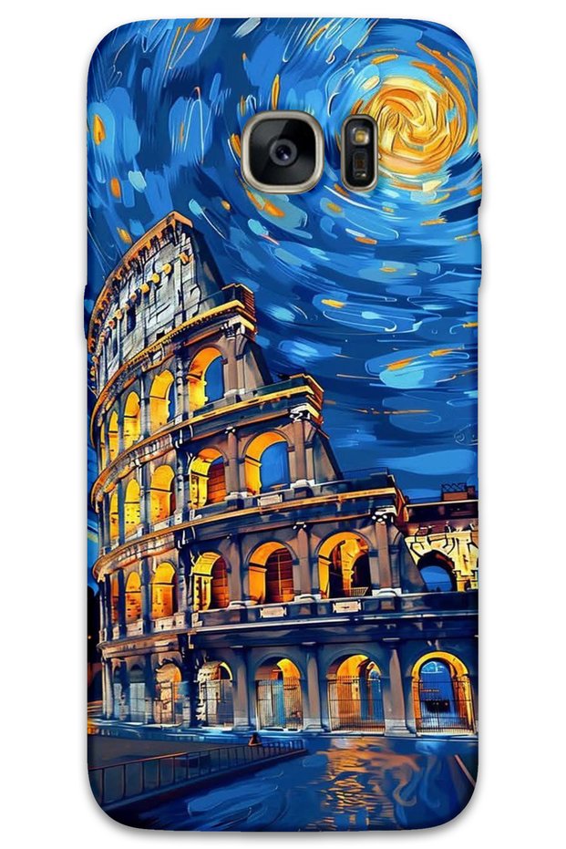 غطاء خلفي لهاتف سامسونج جالاكسي S7 إيدج HD Pattern مطبوع - Art Roma
