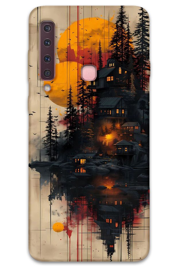 Samsung Galaxy A9 2018 Case Hd Pattern Printed Back Cover - Wooden Houses
