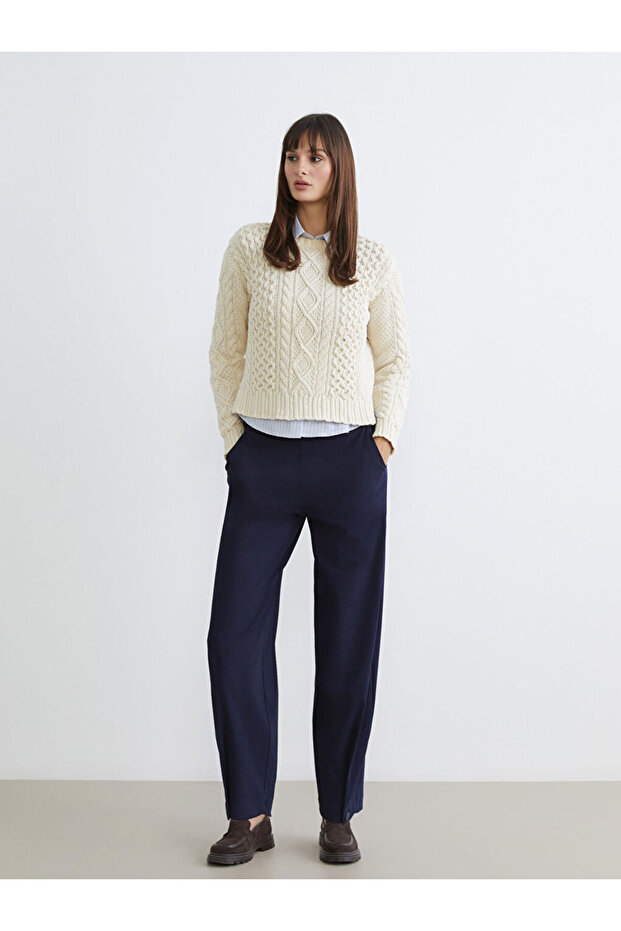 Esvab • Modern & Distinctive Women's Trousers with Waist Drawstring