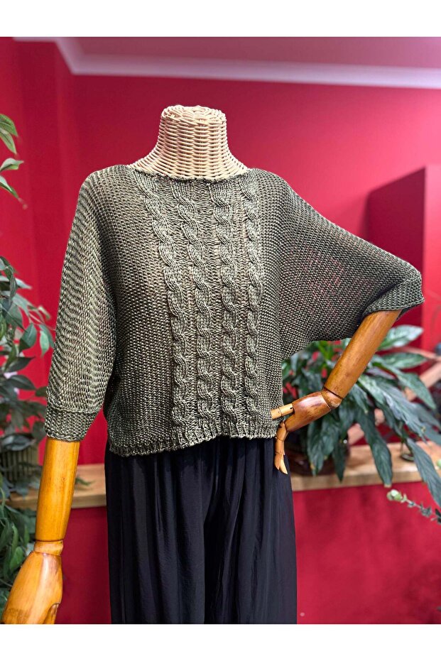 Khaki Hair Knitwear Sweater