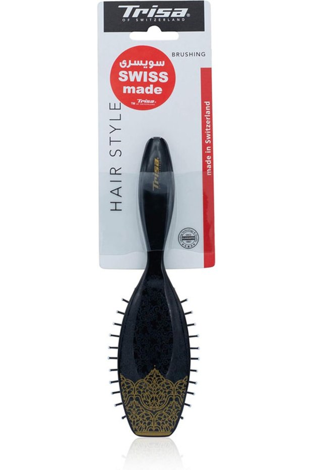 hairbrush Hair style - swiss made - rubber cushion Grip - Suitable For Short And Long Hair
