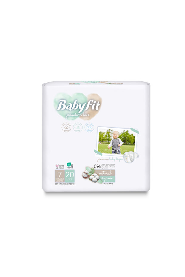 Baby Fit Natural Alcohol Free Diaper Eco Pack Size 7 (20) PC