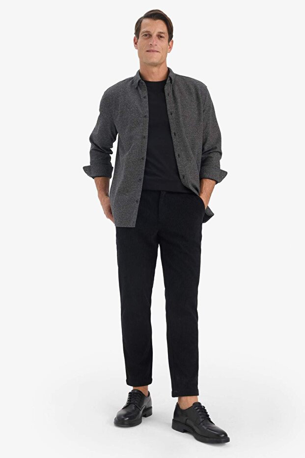 Tailored Regular Fit Düz Paça Fitilli Kadife Pantolon F0462AX25WN - 2