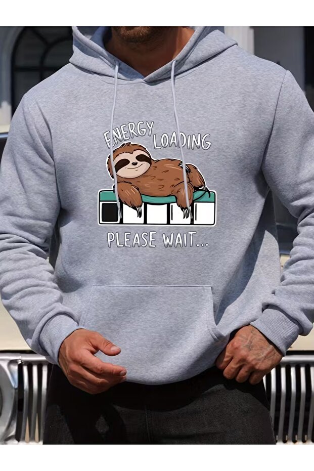 Unisex Hooded Sweatshirt 3 Thread Fabric Comfortable Fit B Printed Design Casual Hoodie