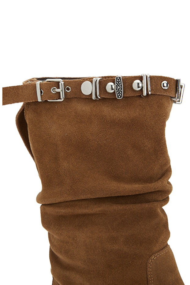 Taba Taşlı Kadın Süet Bot - 6