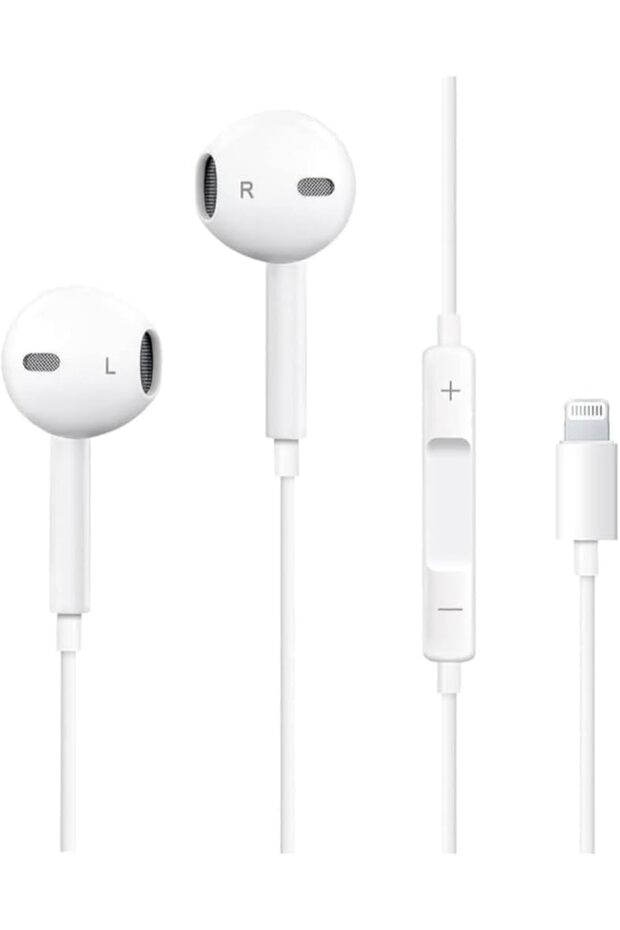 Wired Earphones for iPhone with Lightning Connector In-Ear Stereo Earbuds with Microphone