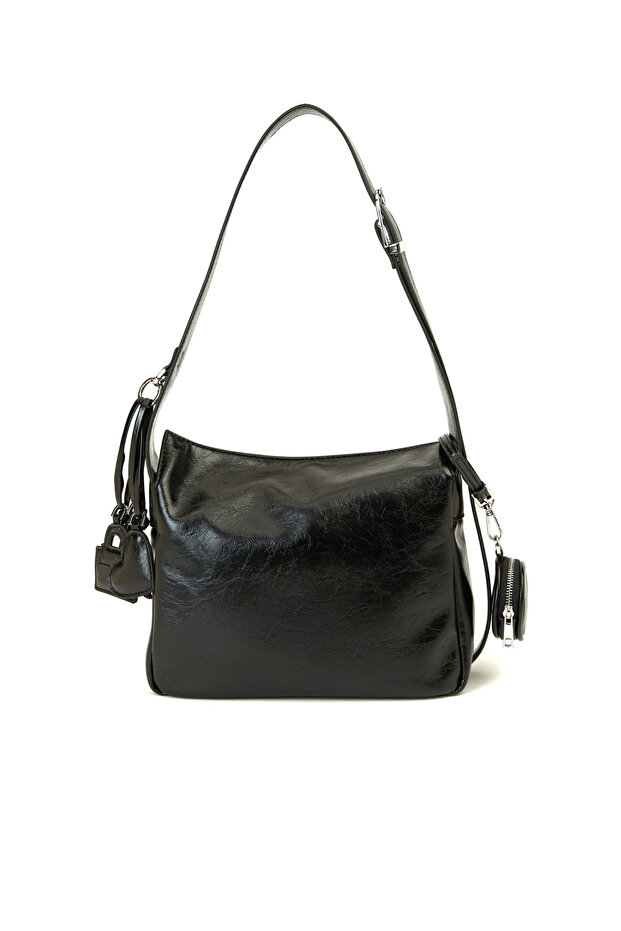 Siyah Kadın Postacı Çanta - 4