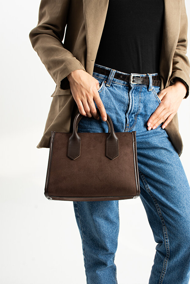 Cellina Model Suede Women's Hand and Shoulder Bag