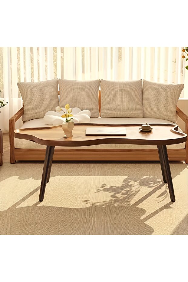 Modern coffee table, thickened rounded corner artistic rectangular coffee table - 7