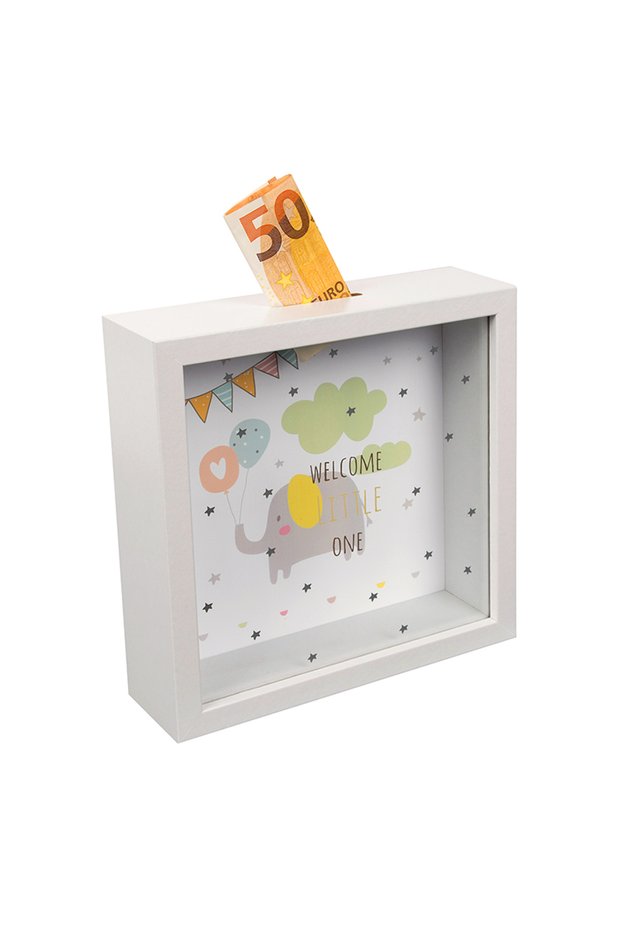 “Welcome Little One” – Mdf Money Box, Baby Gift, Piggy Bank