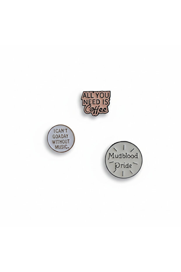 Colorful Metal Enamel Pin Set 3 Pieces 12