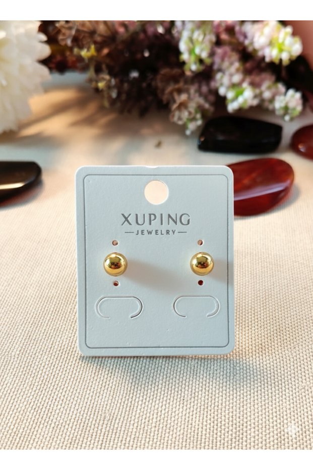 Wise Woman Aura Vip Silver and Gold Color Steel Ball Earrings Suitable for Daily Use