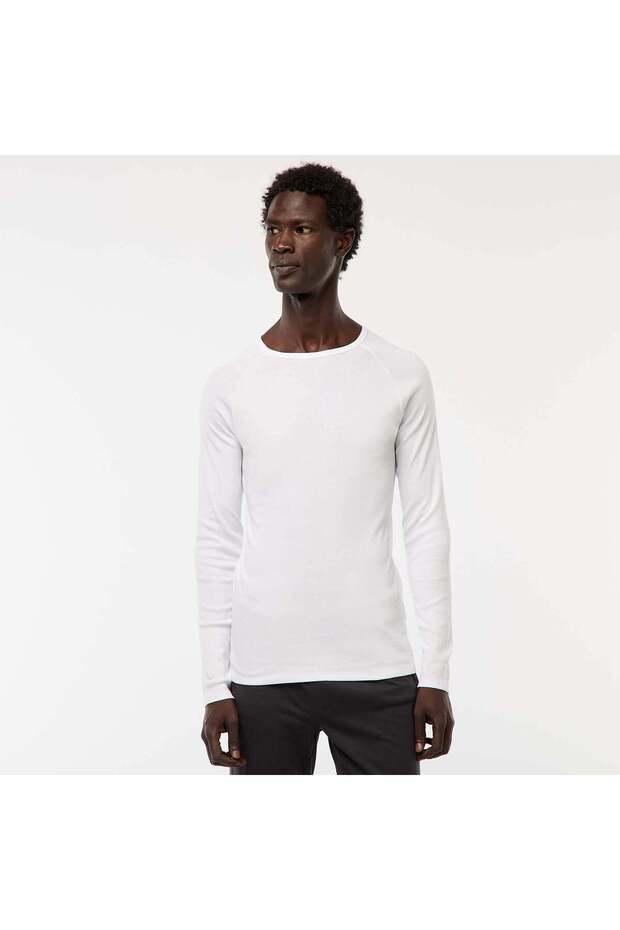 Basic Long-Sleeved Solid T-Shirts WHITE - 2