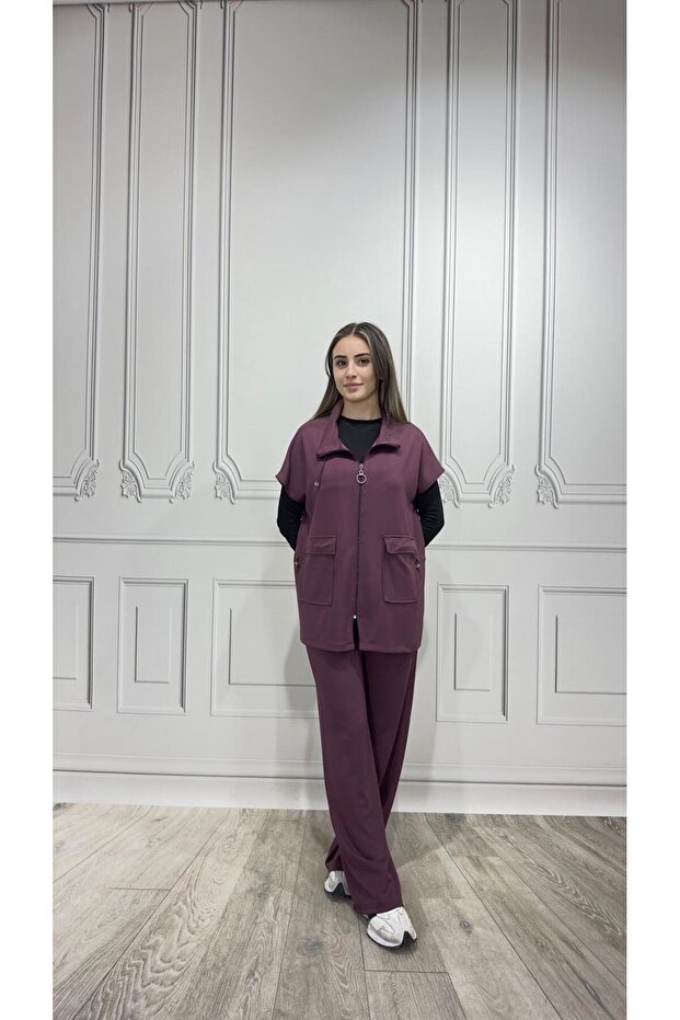 Wish - Y Vest Set Pants Suit