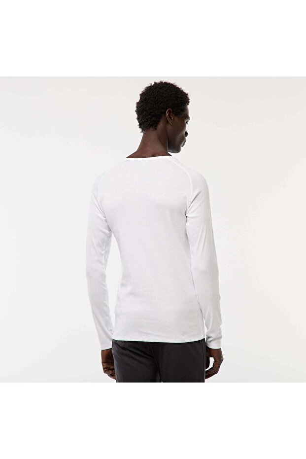 Basic Long-Sleeved Solid T-Shirts WHITE - 3