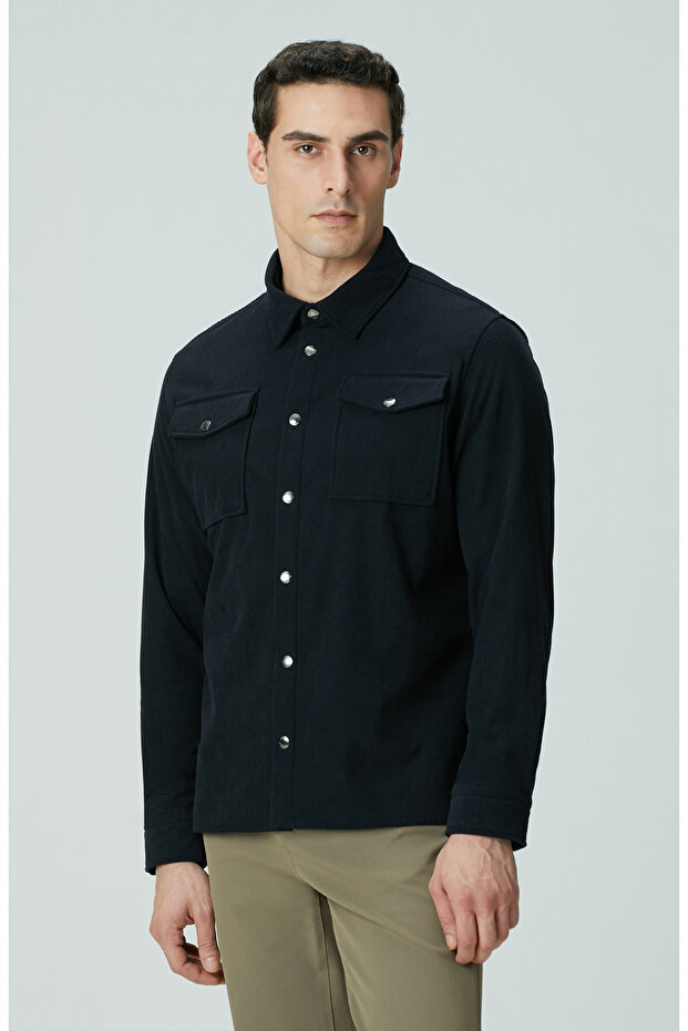 Lacivert Dış Gömlek - 4