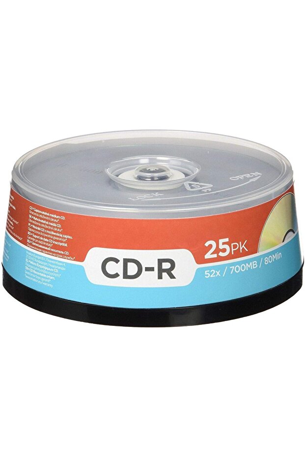 قرص مضغوط CD-R سعة 700 ميجابايت (عبوة من 25 قطعة) - 1