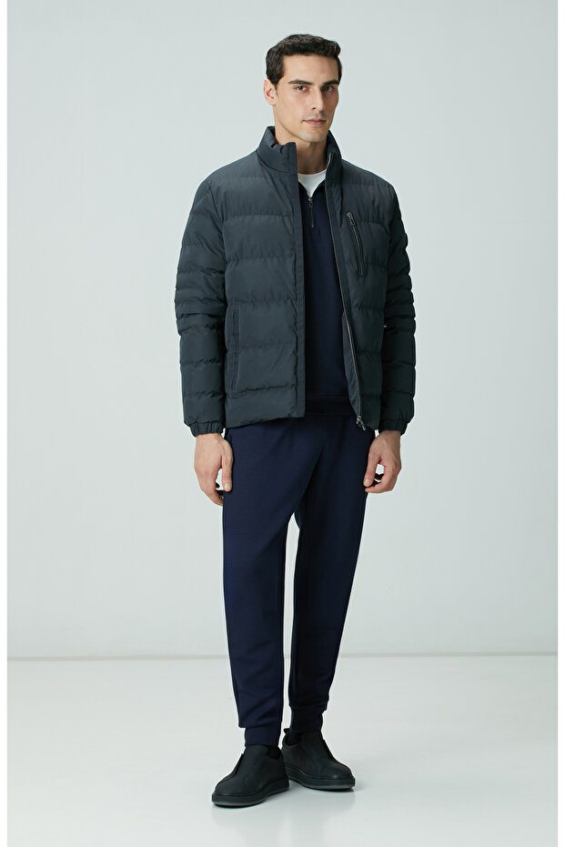 Lacivert Fermuarlı Sweatshirt - 3