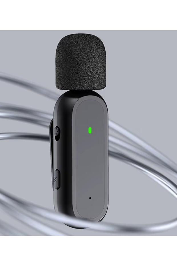 Iphone Ve Android Uyumlu TEK li Kablosuz K60 Yaka Mikrofonu Şarj Kutulu Gürültü Azaltma Özelikli - 3