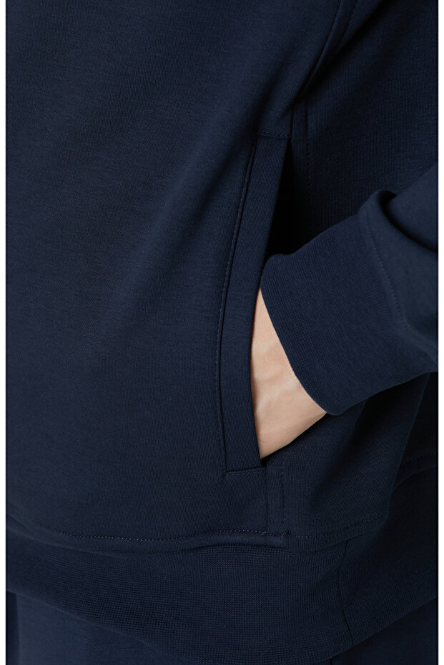 Lacivert Fermuarlı Sweatshirt - 7