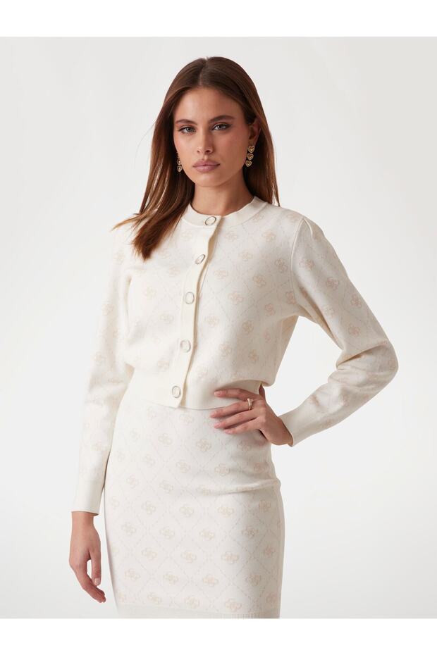 4g Logolu Yün Karışımı Hırka - 1