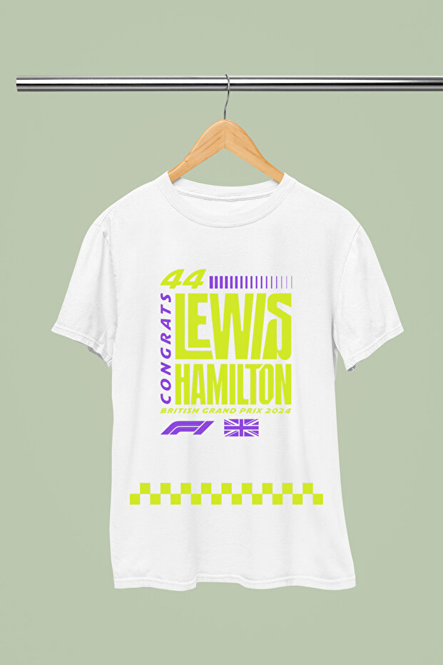 LEWIS HAMILTON Printed Cotton Short Sleeve Regular Fit F1 T-Shirt